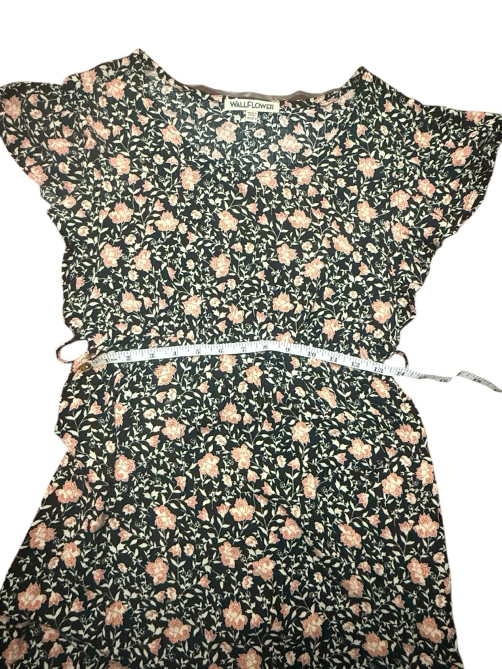 Bundle Deal - Wallflower Black Floral Dress Small + Zara Belt - Picture 9 of 10